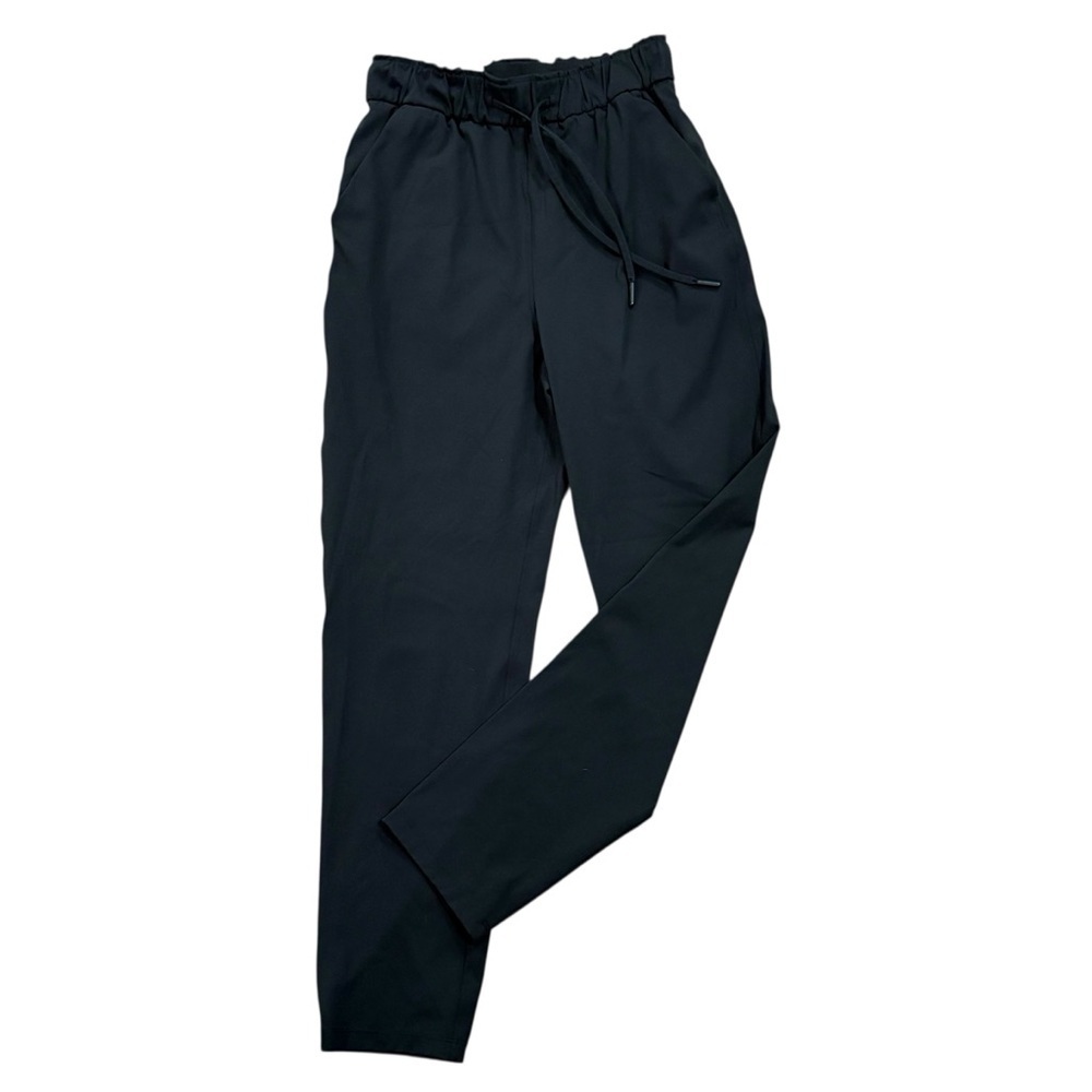 Lululemon Keep Moving Pant 7/8 High Rise Black Elastic Waist Travel Size 4 - Picture 8 of 8